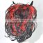 High quality synthetic black and red halloween evil wig N211