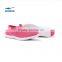 ERKE summer womens cream color casual shoes breathable beach aquatic shoes for girls full mesh flexible loafers couple syle