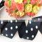 wholesale top quality white polka dots brown 100% polyester 1.5 inch grosgrain ribbons for DIY handmade material in stock
