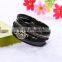 Fashion Multilayer Leather Rhinestone Crystal Tree Life Magnetic Bracelet