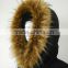 women winter diamond quilt duck down feather puffer jacket with fur hood