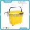 Wholesale Supermarket Rolling Plastic Shopping Basket With Wheels