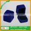 14K Gold Plated Ring Packging Box With Blue White Rhinestones Boxes