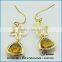 Wedding gift charms jewelry women fancy stone drop earrings 2016