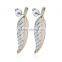 Separations Color Wing Pendant Stud Earrings Special Design Women 925 Sterling Silver Earring