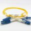 fiber optic LC uniboot patch cord with pull-tab