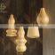 2016 Hot sale home indoor decorative lighting creative wooden gourd hanging pendant light