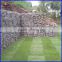 Beautiful gabion retaining stone fence for bridge protection