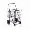 2015 Folding Shopping Cart with Double Basket and trolly- Jumbo size 150 lb Capacity Black