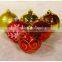 8cm Red Gold Picture Frame Christmas Tree Ornaments