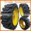 high quality full size skid steer wheels and tires for sale with 8 / 6 bolt pattern