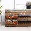 Solid Wood Furniture shoes changing stool with drawer