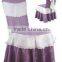 Purple cheap ruffled wedding chair covers
