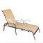 outdoor functional leisure chaise lounger in sling fabric for deck chair