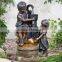 Large Outdoor Garden Copper Sculptures Metal Craft Child Water Fountain Statues