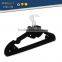 ABS plastic antiskid velvet hangers flocking clothes hangers with pulley,ABS,Nylon villi,Chrome plated hook