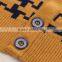 100% fine wool men's yellow cardigan with pattern