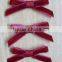 MSD Beautiful velvet ribbon bow for clothing decoration,velvet bow for bra