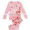 baby Christmas pajamas cheap 100% cotton baby cloth Flamingo pajamas sleeping wear suit sets