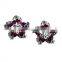 New design square shape red semi-precious pendant stud earrings fashion women square pendant earrings for velantine's gifts