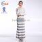 Zakiyyah 2772 Kaftan Long Chiffon Maxi Dresses Elegant Dress With Vintage Striped Package Buttocks Skirt for Muslim Women