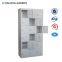 Office staff iron pigeon holes pad lock 18 door metal storage cabinets