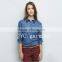 latest fashion Casual slim floral women shirt