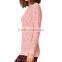 bright mixed color drop shoulder sleeve crew neck latest design ladies sweater
