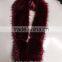 Large Size Fox Fur Collar With Tail for Lady Overcoat Winter Faux Raccoon Fur Scrafs 160cm