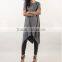 Custom super longline t shirt with asymmetric hem