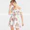 Petite women fit and flare off the shoulder skater dress
