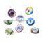 18mm Glass Fit Snap Button Bracelets Round Silver Tone At Random Eye Pattern