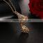 Different Shape Brass Pregnant Ball Locket Sweater Necklace Sponge With Teardrop Pendants