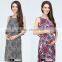 ladies fashion dress long breastfeeding dress
