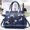 Latest Vintage brand Flower design Genuine Leather women bags handbag HB60
