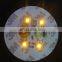 4led round shape antique wine bottle coaster