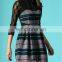 Simple and elegent stripe clothes sleeveless dress design