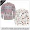 2017 fashion pullover sweater/sublimation printed sweater crop top