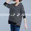 Alibaba Manufacturer Womens Ladies Hoodie Sweatshirt Hooded Tops Zip stripe Casual T-shirt