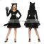 2017 cosplay sexy black cat skirt for Halloween party