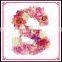 Aidocrystal New design custom bridal groom name acronym artificial flower letter for wedding decor