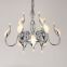 Classic Chrome Aluminum LED Swan Chandeliers for Living Room