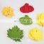 Eco-friendly animals/ flowers felt christmas decoration felt coaster for cup