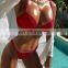 American Classical Beach Solid Bikini Set Two Pieces Summer Hot Sexy G String Swimsuit Woman Micro Push Up Swimsuit