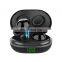 LED Power Display TWS BT Invisible Wireless Earbuds Earphone Waterproof Bluetooth Headphone with Power Bank Charging Case