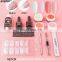 Acrylic Poly gel Kit 7 colors 30ml Hard Poly-gel Kit Soak Off Quick Nail Extension Brush Tips Set