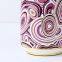 European Simple Style Purple Wave Pattern Ceramic Flower Vases With Lid For Home Decoration