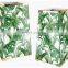 Modern Green Leaf Porcelain Plated Ceramic Flower Vase For Living Room Decor