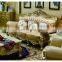 Wooden Sectionals Loveseats Set Furniture Hand Carved Flower Floor Royal Luxury Fabric Sofa
