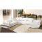 Fancy genuine leather living room white corner sofa designs